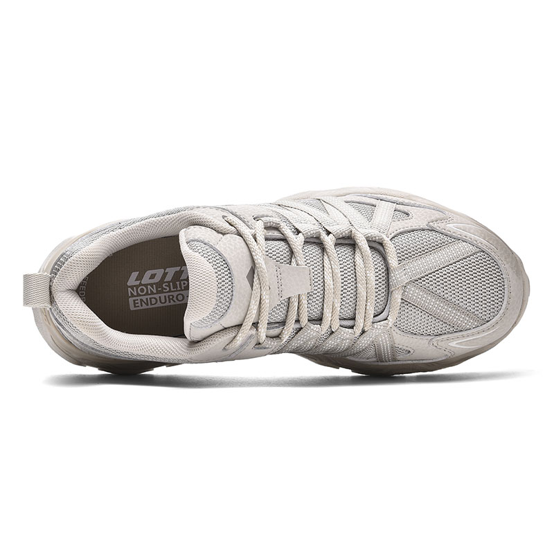 LOTTO Cushioning Slip Resistant Abrasion Resistant Low top Outdoor Shoes Women’s Beige Gray