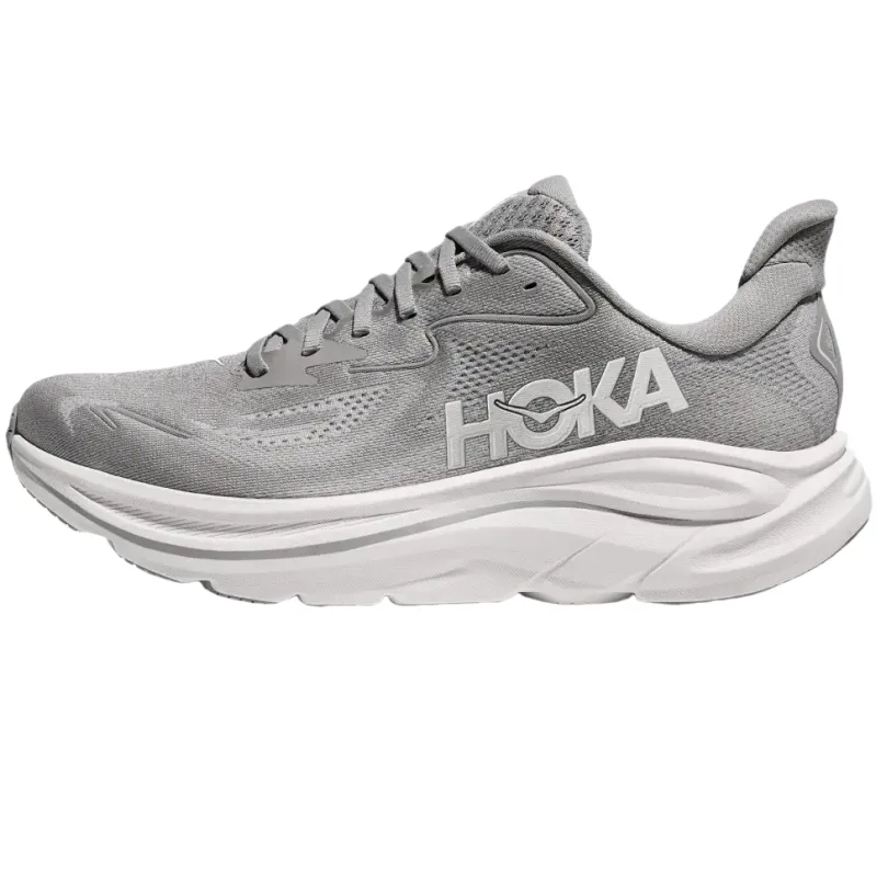 HOKA ONE ONE CLIFTON 10 Low top Super Lightweight Foam Midsole Marathon Training Running Shoes Men's Gray