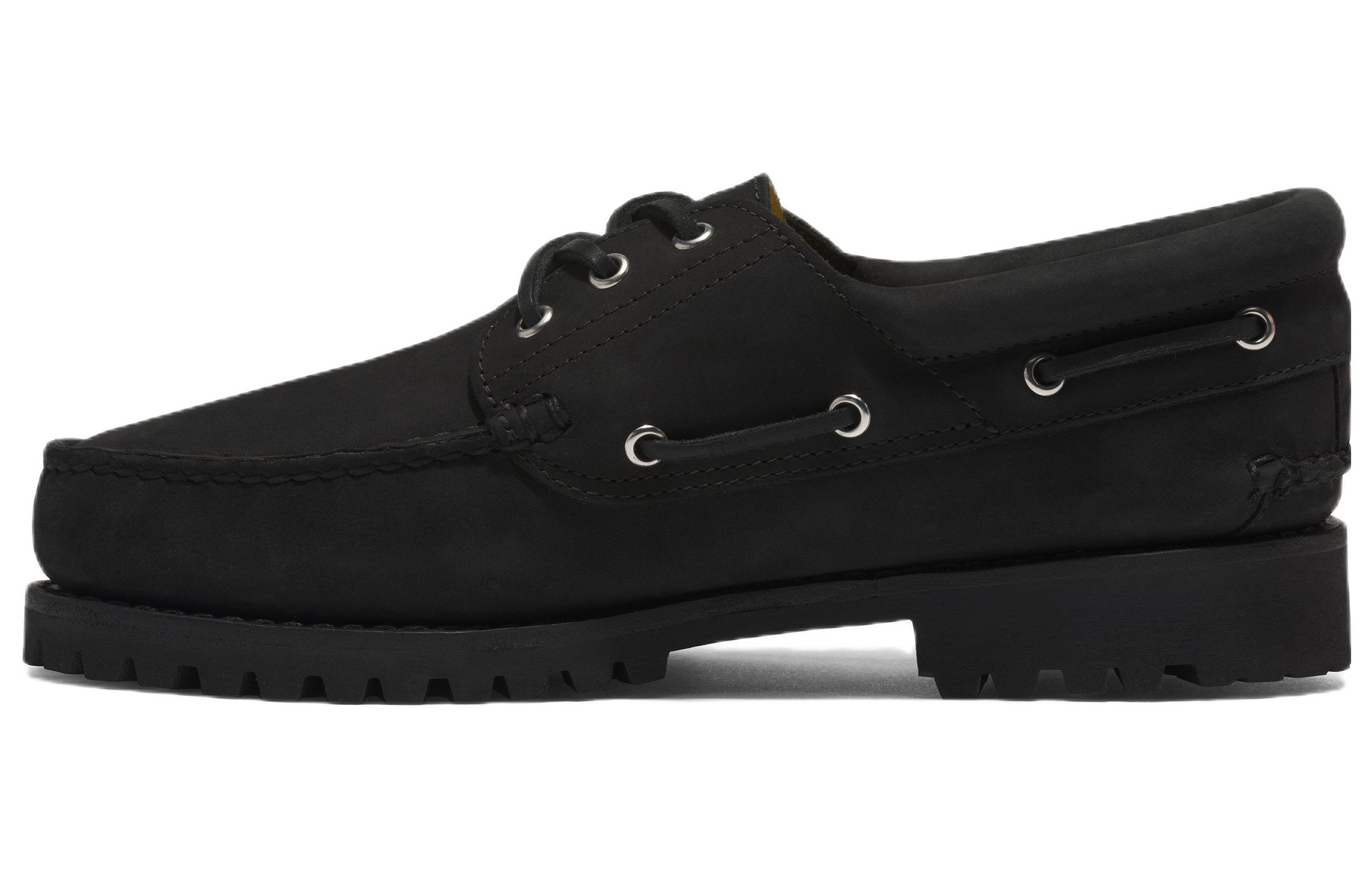 Timberland 3 Eye Boat Comfortable Men's Casual Shoes Men's Black