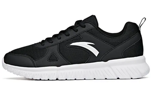 Anta Fabric Slip Resistant, Abrasion Resistant, Breathable, Lightweight Low top Running Shoes Men's Black White