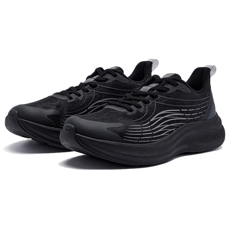 QIAODAN Breathable And Lightweight Low top Casual Running Shoes Men’s Black