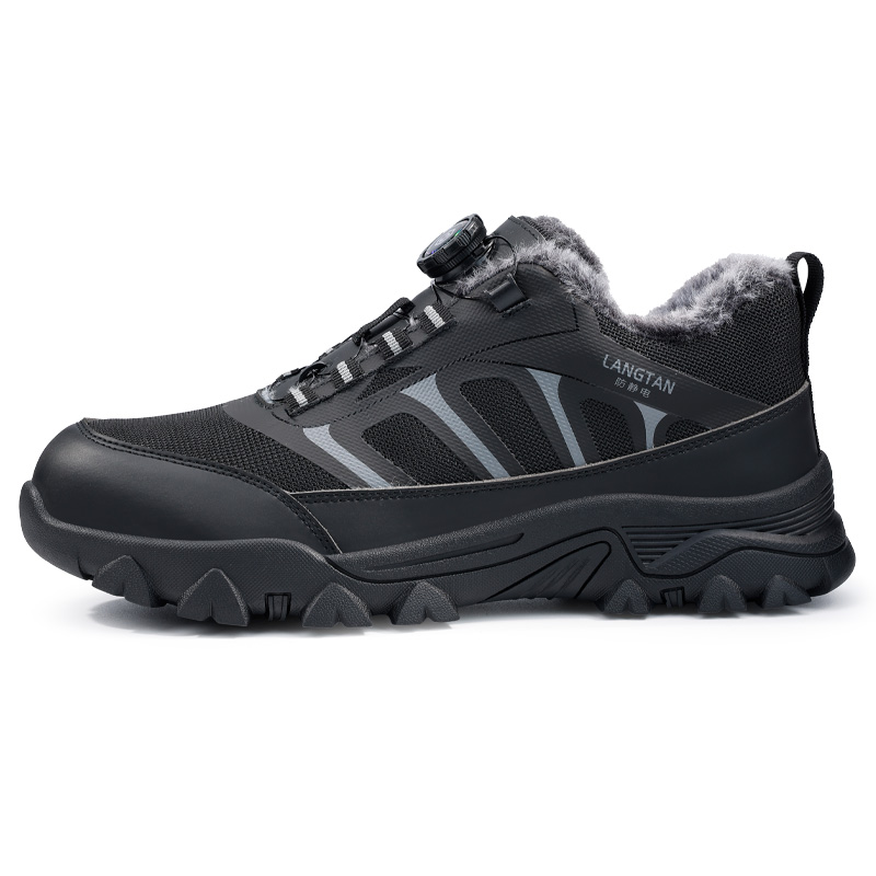 LANGTAN Impact Resistant Thermal Low top Outdoor Shoes Unisex Black