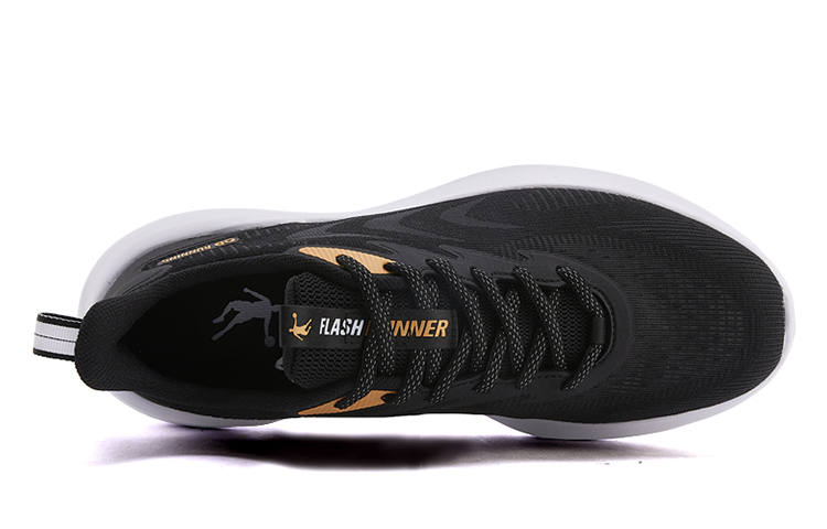 QIAODAN Breaking Wind Breathable, Slip Resistant, And Abrasion Resistant Low top Running Shoes Men’s Black White