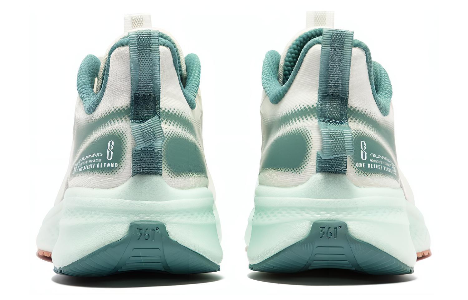 361° Cushioning Slip Resistant Abrasion Resistant Low top Running Shoes Men’s White Cyan