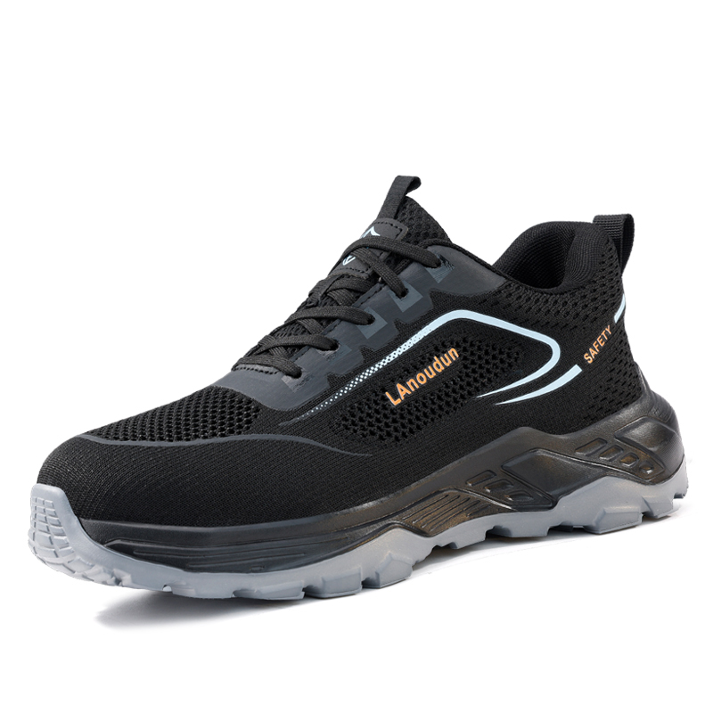 LANOUDUN Breathable Impact Resistant Low top Outdoor Shoes Unisex Black