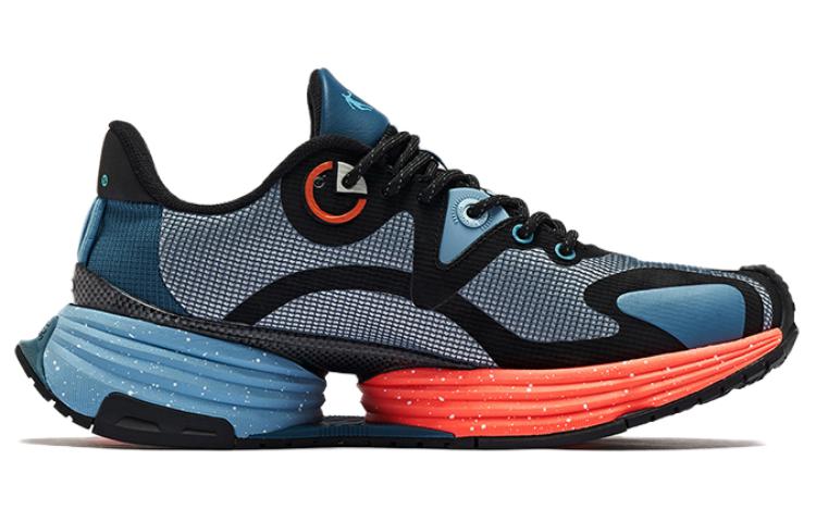 QIAODAN Comfortable And Breathable Abrasion Resistant Running Shoes Men’s Blue Orange