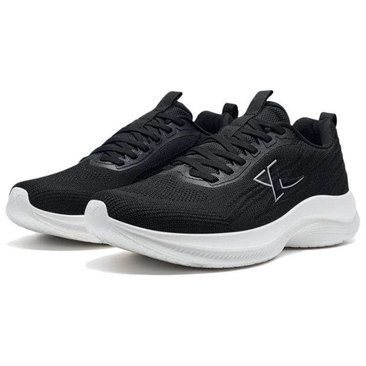 XTEP Breathable And Resilient Low top Running Shoes Men’s Black White