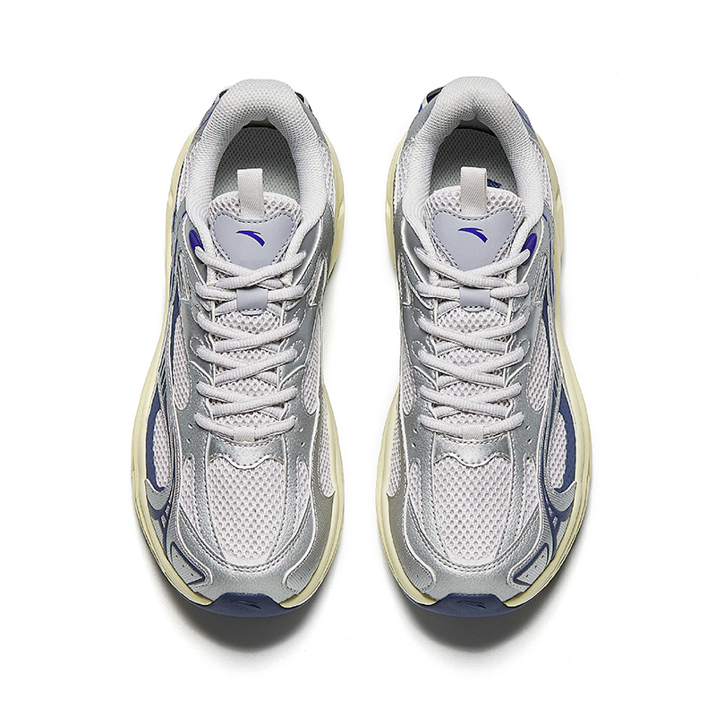 Anta AT2000 Retro Sports Fabric Low top Running Shoes Men’s Silver Gray Blue