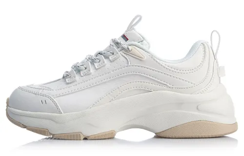 Li Ning Aurora WindWalker Slip Resistant Abrasion Resistant Balance Low top Chunky Sneakers Women's Mist White
