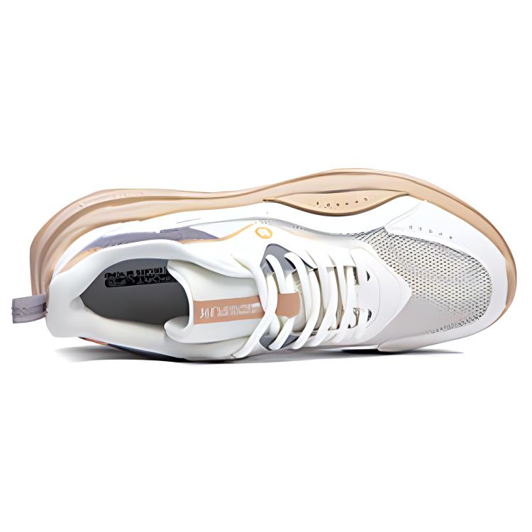 361° Abrasion Resistant Slip Resistant Low top Sprint Running Shoes Women’s White Brown