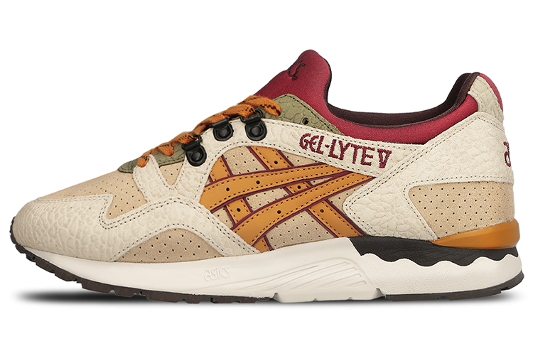 Asics Gel Lyte 5 Low top Running Shoes Unisex Brown Yellow