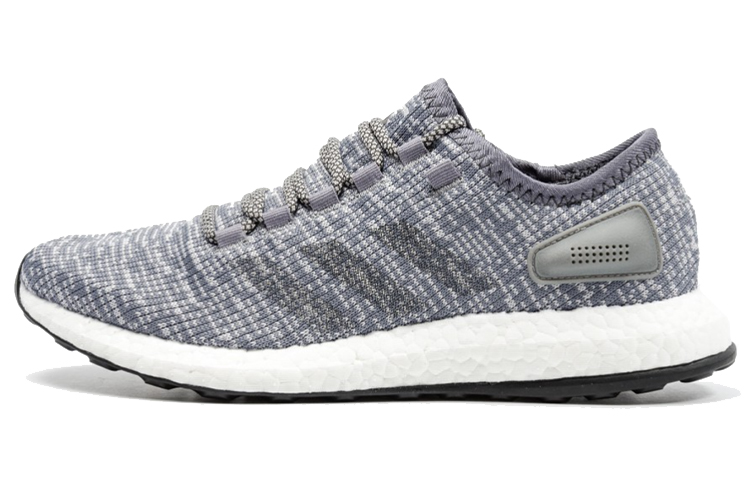Adidas Pure Boost 2017 comfortable fabric shock-absorbing, non-slip and wear-resistant low-top running shoes for men and women, gray white