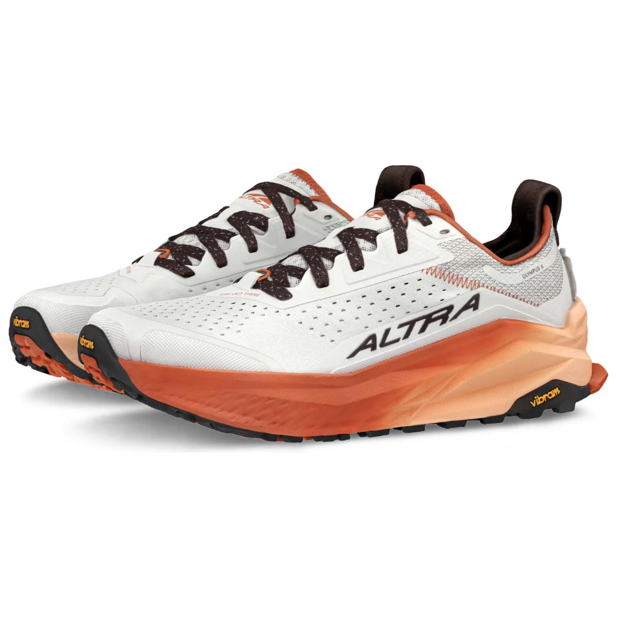 Altra Slip Resistant Abrasion Resistant Low top Trail Running Shoes Unisex White Orange