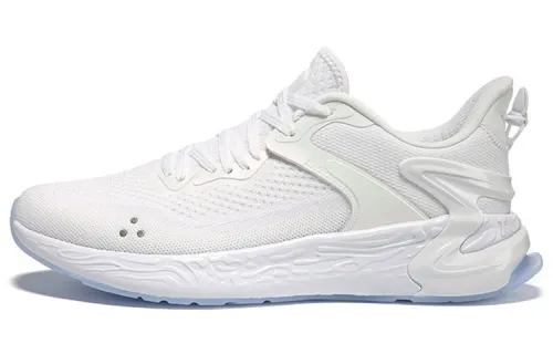 PEAK Cushioning Slip Resistant Abrasion Resistant Lightweight Low top Running Shoes Women's Pure White