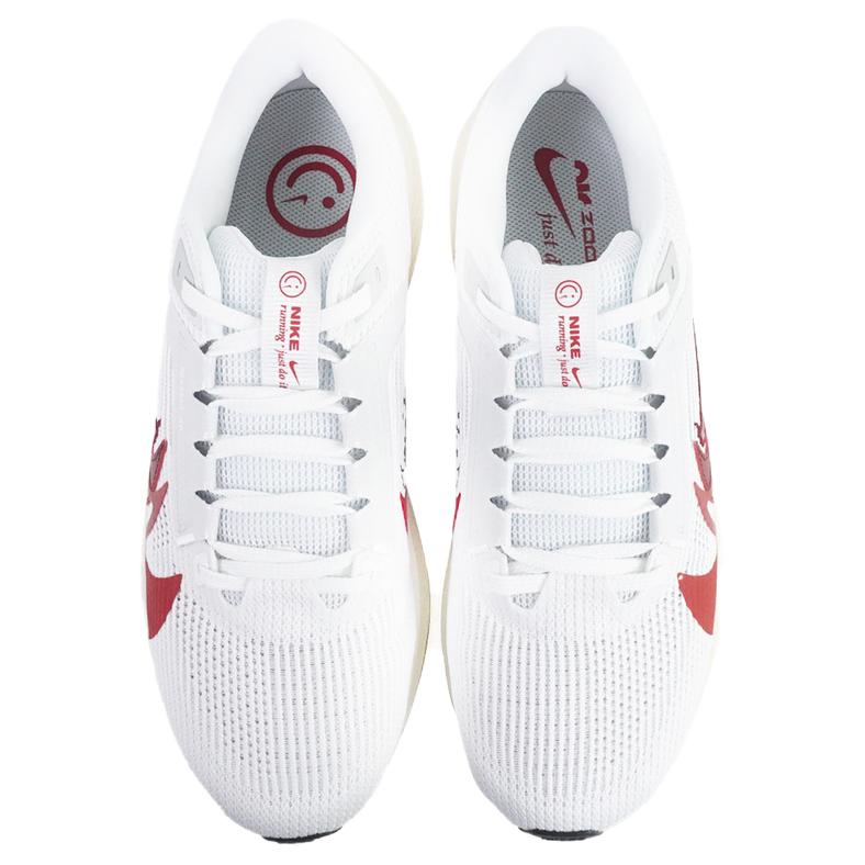 Nike Air Zoom Pegasus 40 Abrasion Resistant Support Low top Casual Training Running Shoes Men’s White Red