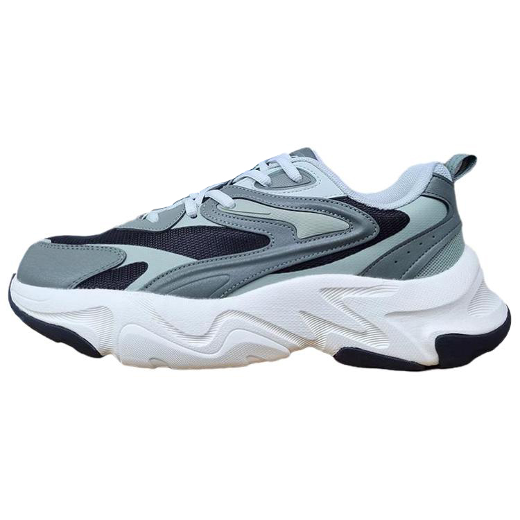 Erke Breathable Lightweight Breathable And Lightweight Low top Casual Running Shoes Men’s Jet Black Gray Stone Green