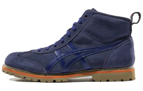 Onitsuka Tiger Rinkan Boot Lightweight Abrasion Resistant High top Running Shoes Unisex Navy Blue