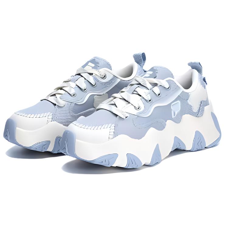 Женские кроссовки Fila FUSION STARFISH CANVAS (бело-синие) — фото 3