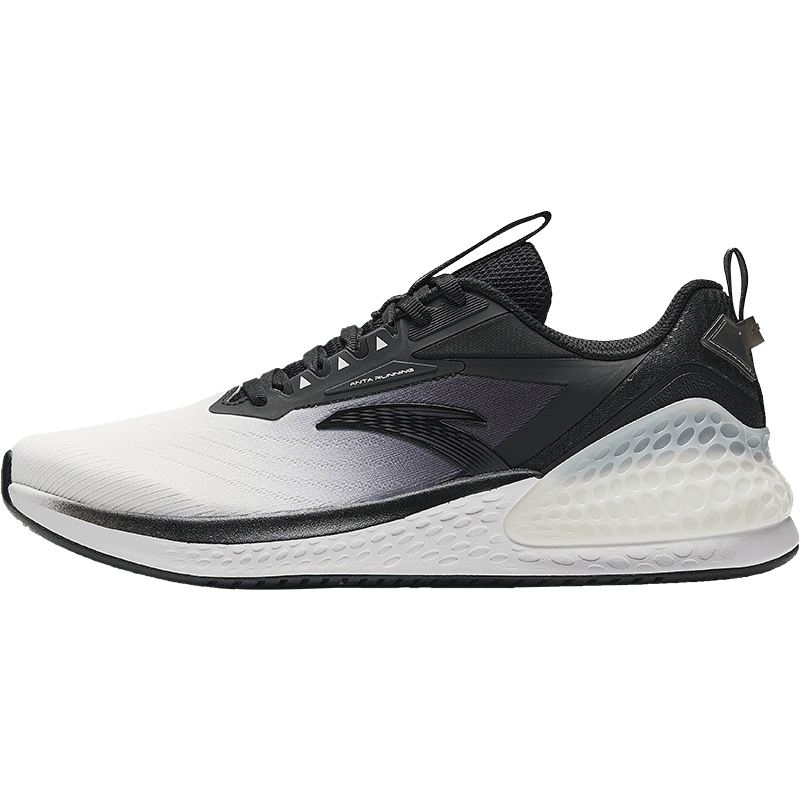 Anta C37+ Cushioning Breathable Lightweight Low top Composite Material Training Running Shoes Men’s Black White