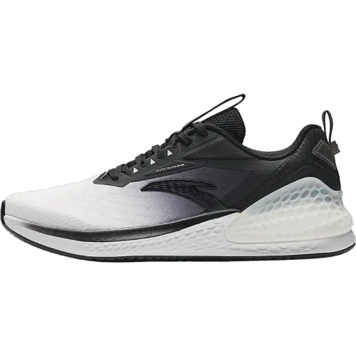 Anta C37+ Cushioning Breathable Lightweight Low top Composite Material Training Running Shoes Men's Black White