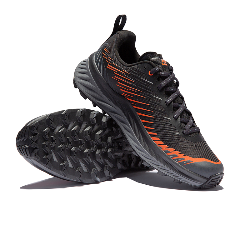 Lowa Cushioning Slip Resistant Abrasion Resistant Waterproof And Breathable Low top Running Shoes Men’s Black Orange