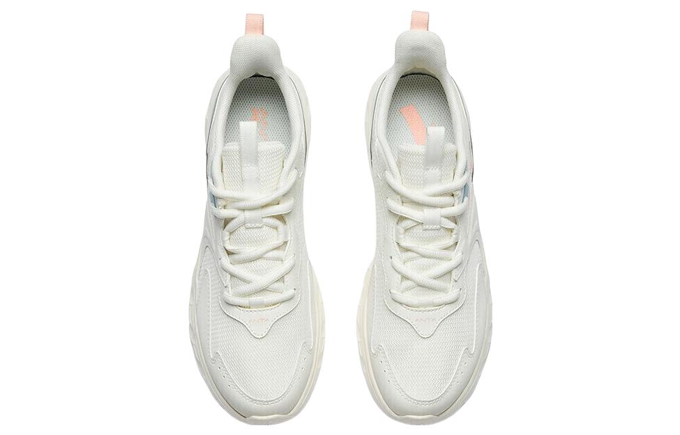 Anta Slip Resistant Abrasion Resistant Low top Running Shoes Women’s White Cyan