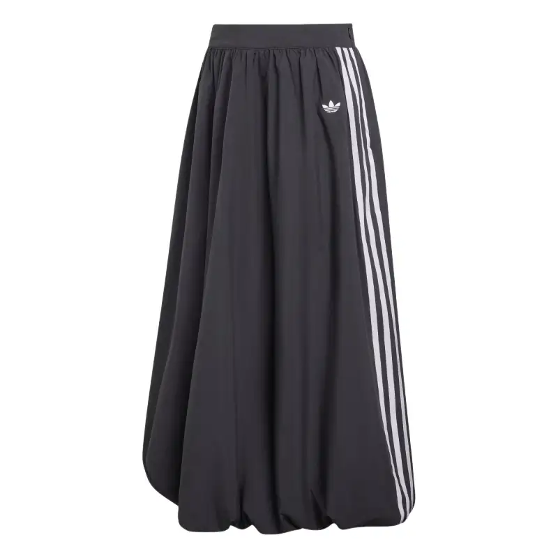 Adidas originals FW25 Balloon comfortable and skin-friendly striped loose casual long skirt for women