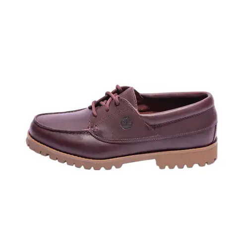 Timberland Top Grain Cow Leather Boat Shoes Men's Umber