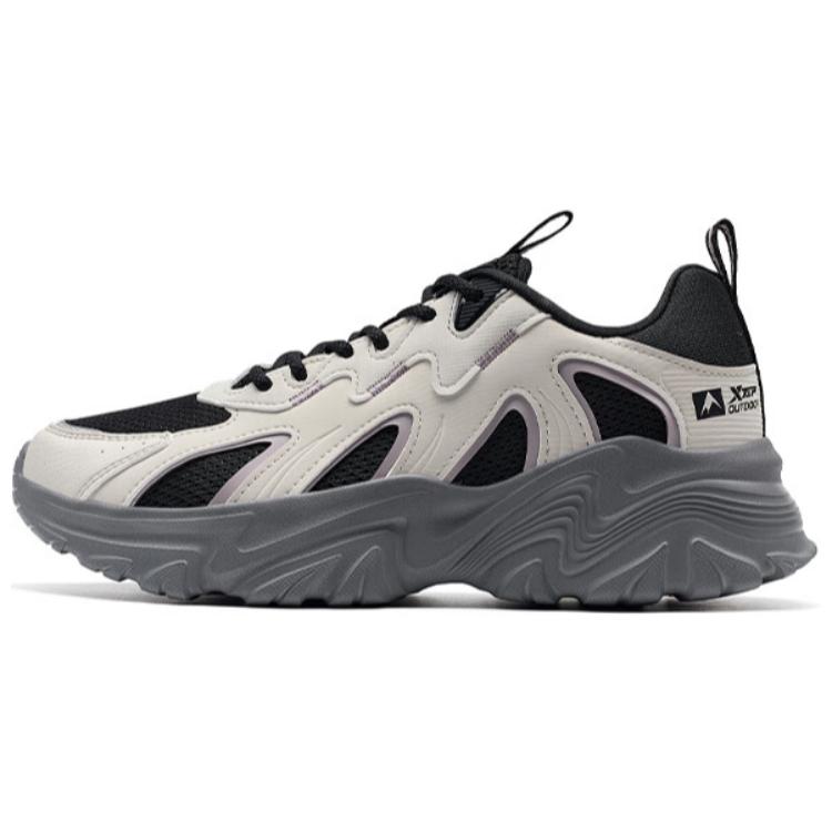 XTEP Abrasion Resistant Lightweight Wear resistant And Lightweight Low top Outdoor Shoes Women’s Beige Black