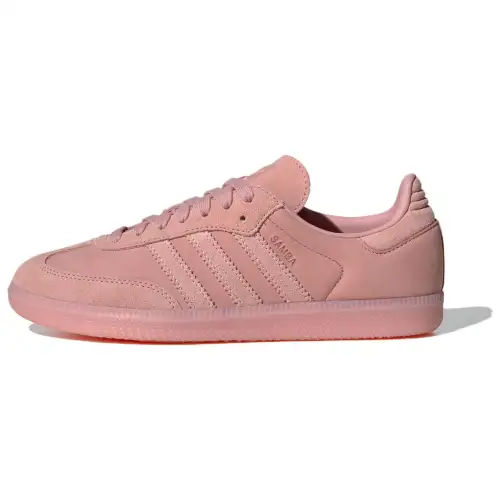 Adidas Originals SAMBA OG Abrasion Resistant Low top Skateboard Shoes Pink Purple