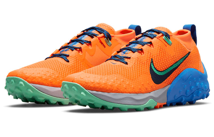 Мужские кроссовки Nike Wildhorse 7 (оранжево-синие) — фото 3