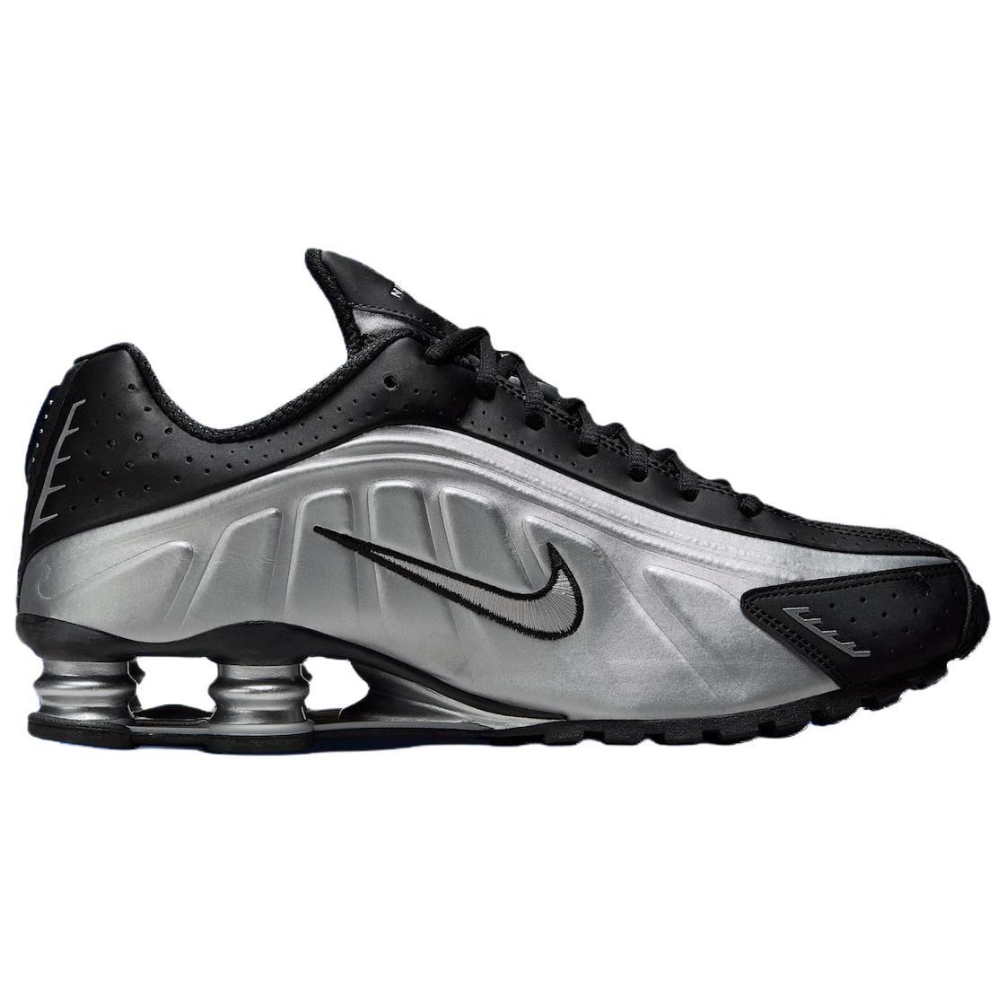 Nike Shox R4 Classic And Versatile Running Shoes Unisex Silver