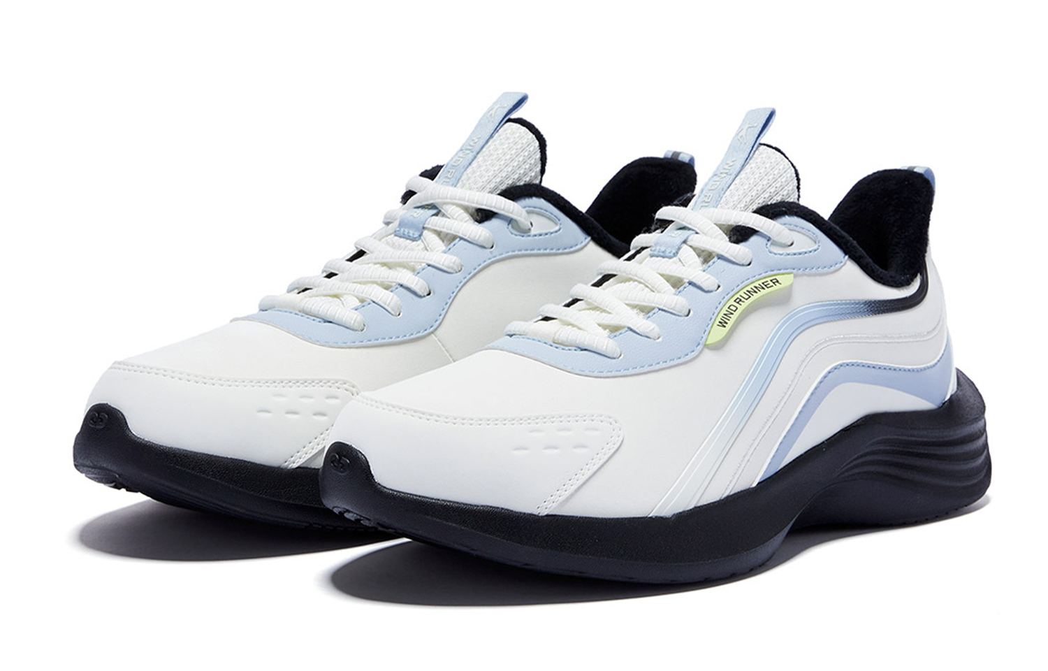 QIAODAN Fleece Lined Thermal, Leather Upper Waterproof, Lightweight Rebound Cushioning Slip Resistant Low top