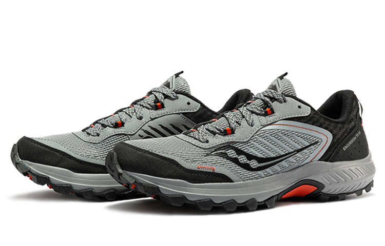 Saucony Excurison Hiking Running Shoes Men’s Low Top Gray/Orange
