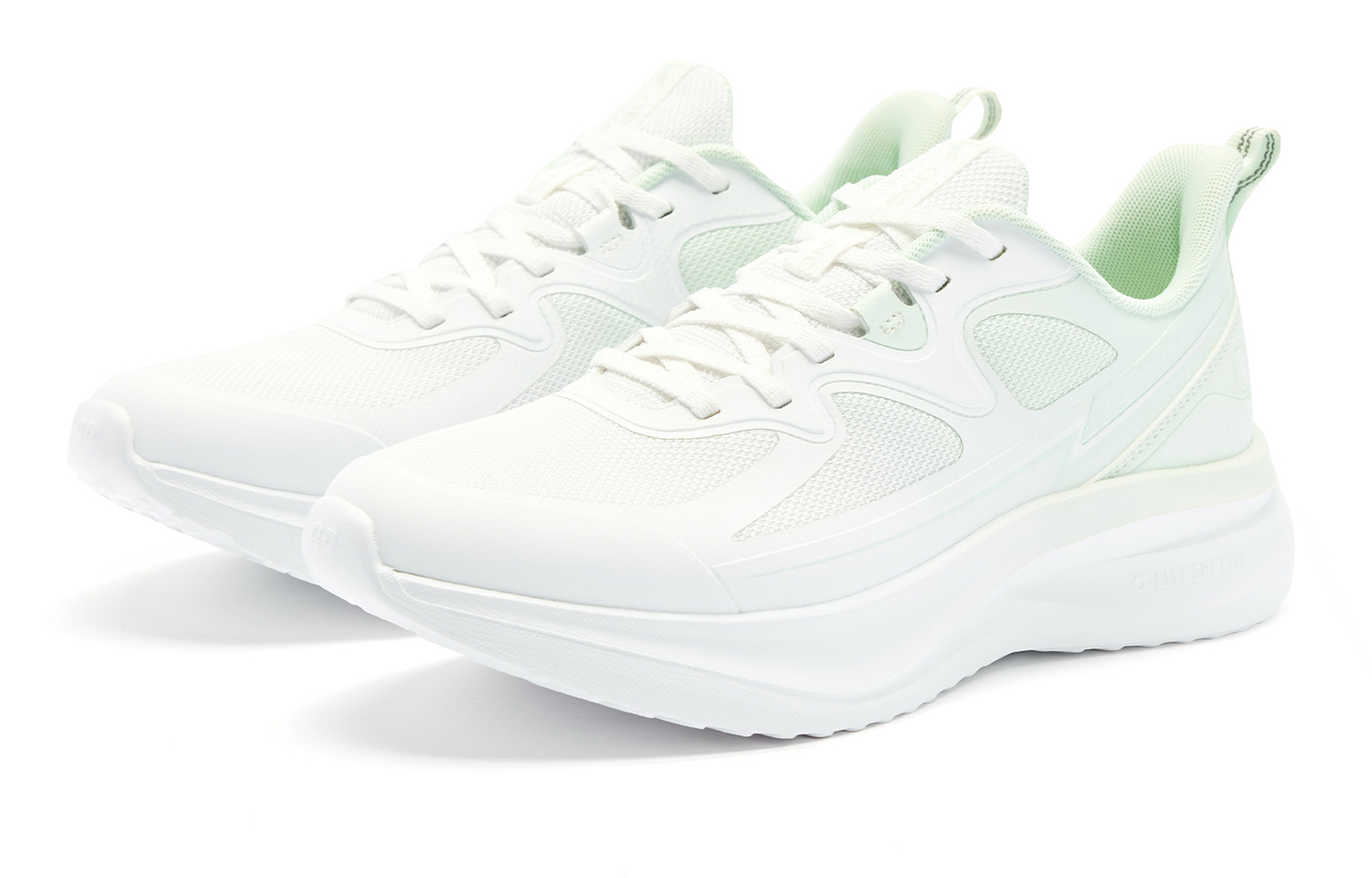 QIAODAN Yue Run Running Shoes Women’s Low Top Jordan White/Snow Mist Green