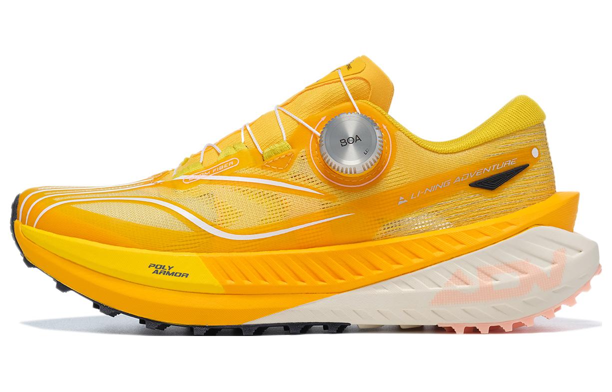 Li Ning Fabric Cushioning Slip Resistant Low top Running Shoes Women’s Chromium Gold