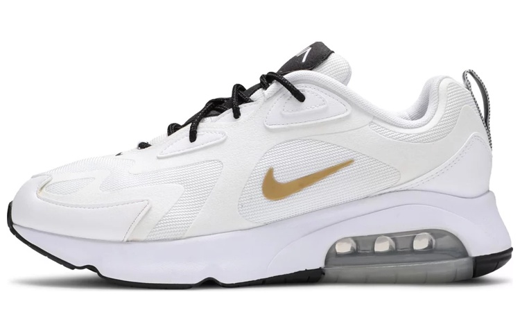 Nike Air Max 200 Retro Mesh Reverse Fur Shoes Low Top Running Shoes Men's Gray White