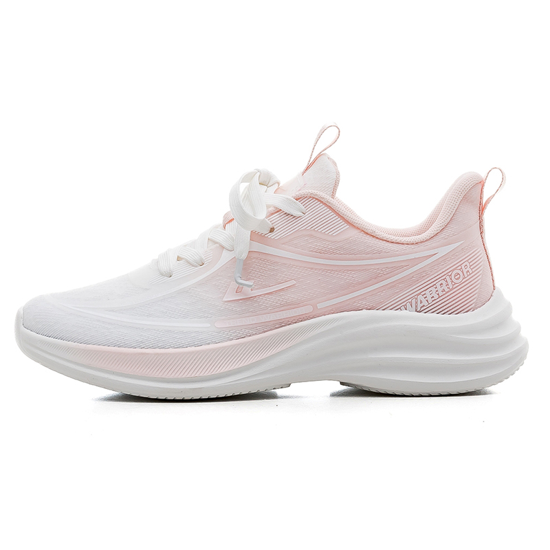 Warrior Cushioning Slip Resistant Breathable Rebound Low top Casual Training Sprint Running Shoes Women’s White Pink