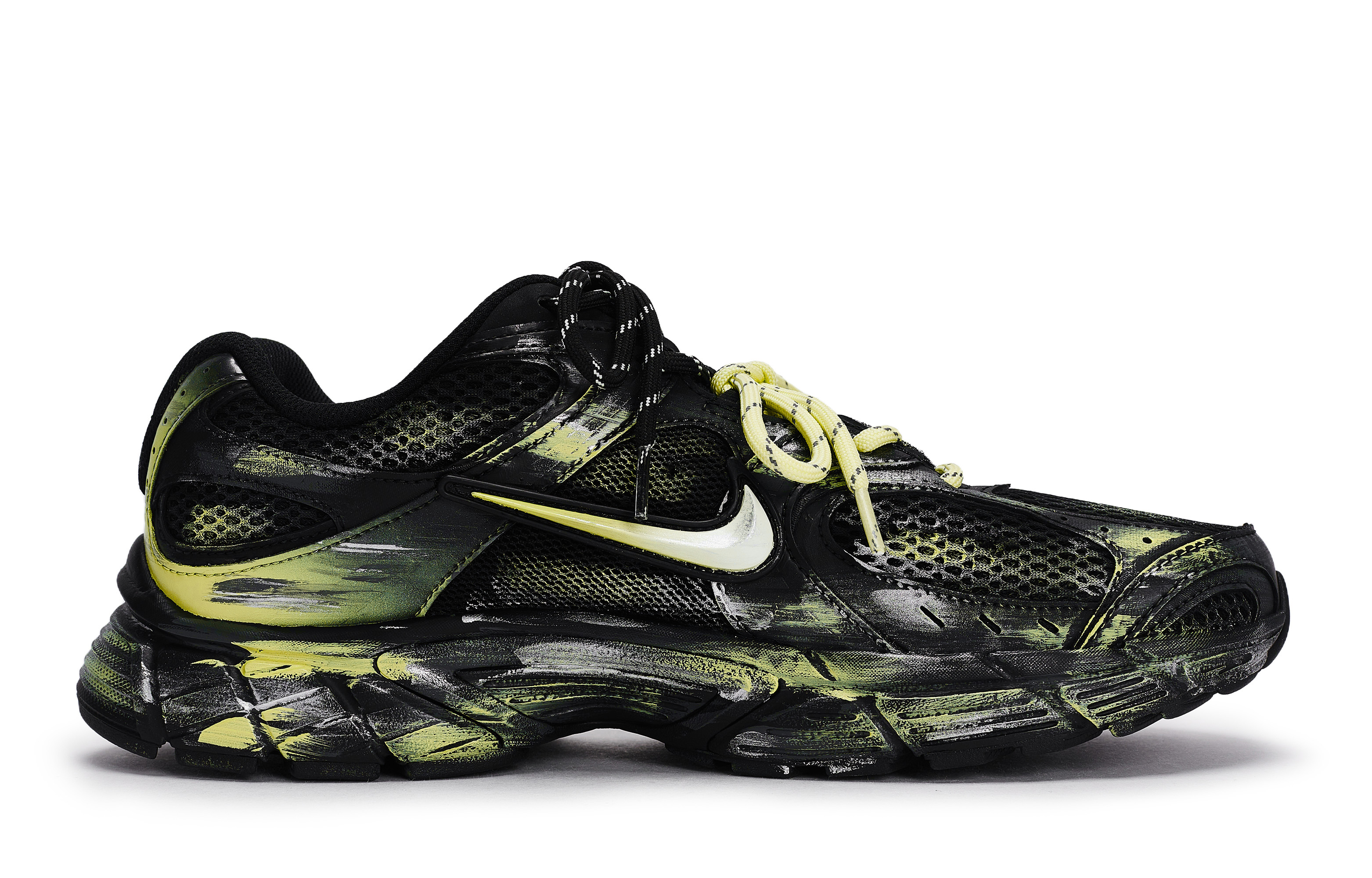 Nike V5 RNR Abrasion Resistant Low top Running Shoes Men’s Black Silver Yellow