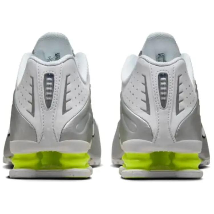 Nike Shox R4 White Metallic Silver Volt Women’s