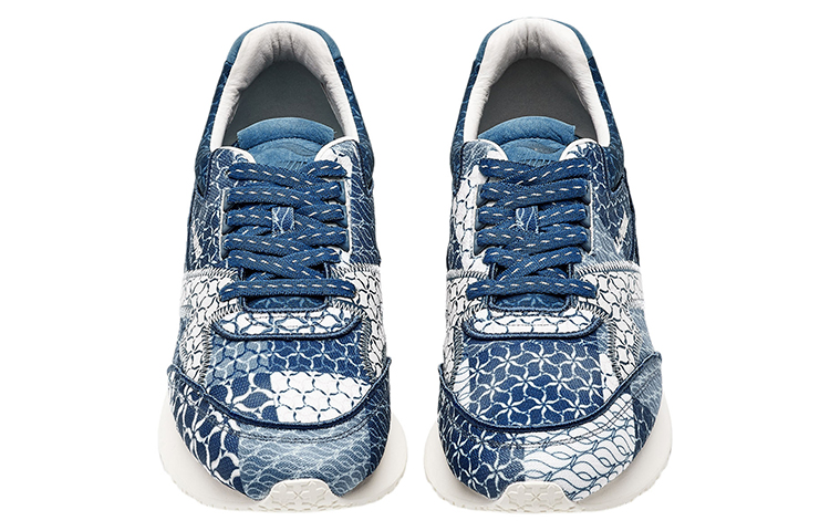 LI NING 1990 Cushioning Slip Resistant Abrasion Resistant Low top Running Shoes Men’s Strait Blue