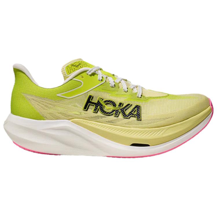 HOKA ONE ONE Rocket X 3 Low top Running Shoes Unisex Yellow Forehead