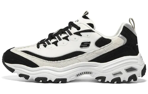 Skechers D'LITES HYPER BURST Cushioning Breathable Low top Casual Running Shoes Men's Black