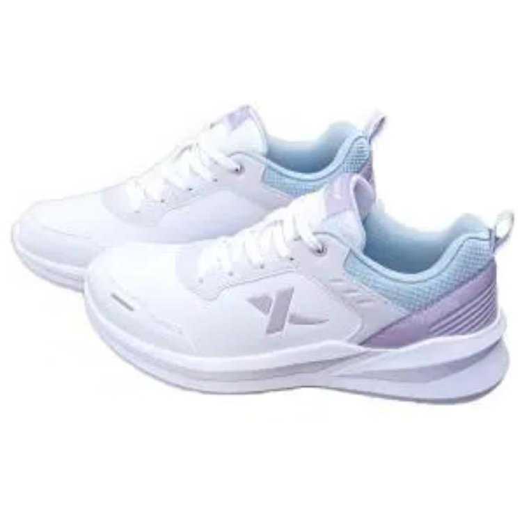 XTEP Comfortable Synthetic Leather Slip Resistant, Abrasion Resistant, Lightweight Low top Running Shoes Women’s