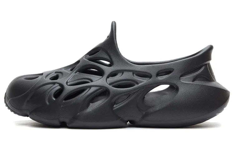 Li Ning BADFIVE Fast Recovery Slide Beach Sandals Men's Black