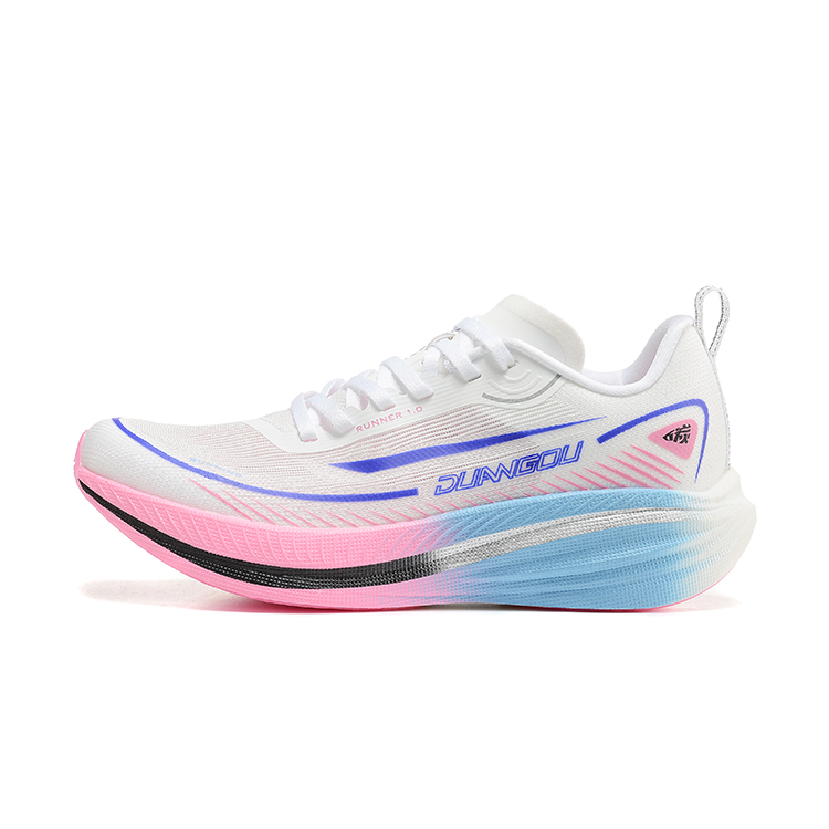 DUANGOU Low top Sports Running Shoes Unisex Pink Blue
