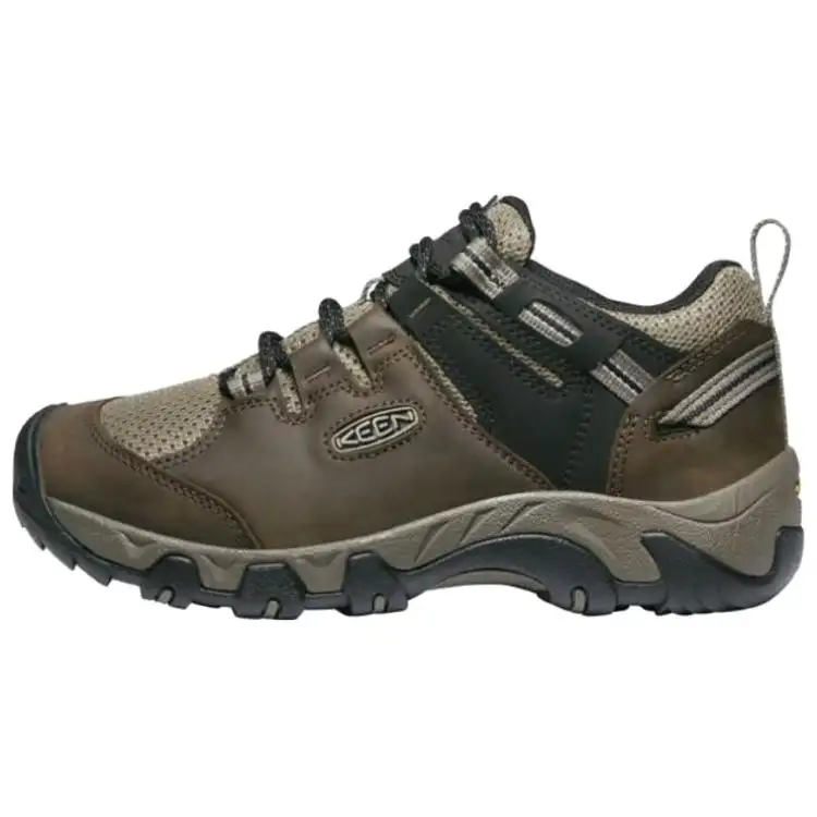 Keen STEENS WP Comfortable Cushioning, Wear Resistant Low top Outdoor Shoes Men's Green Gray