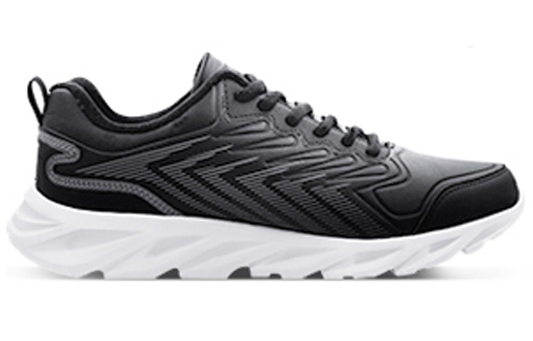 XTEP Abrasion Resistant Slip Resistant Low top Running Shoes Men’s Black White