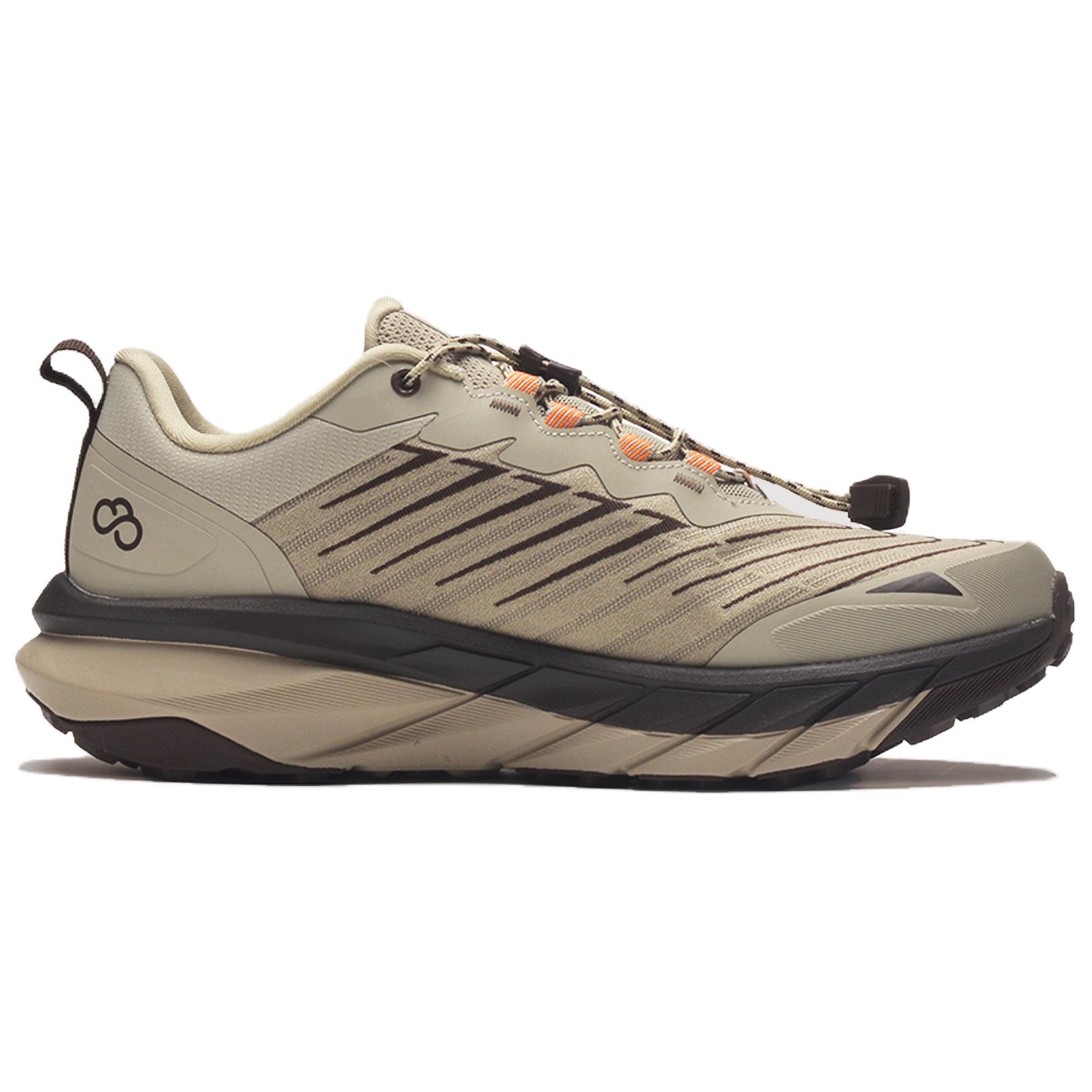 Erke Cushioning Abrasion Resistant Slip Resistant Low top Trail Running Shoes Men’s Brown Pine Tea Brown