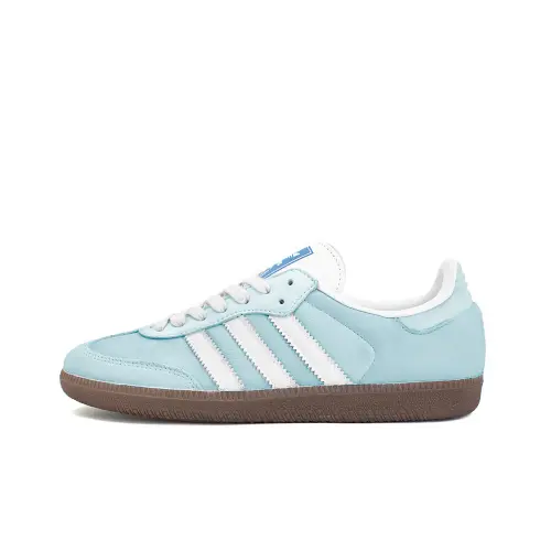 Adidas Originals SAMBA OG Abrasion Resistant Low top Skateboard Shoes Unisex White Blue